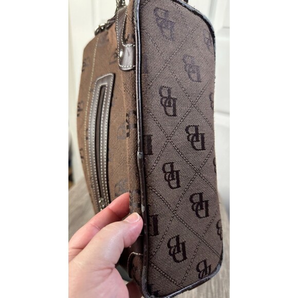 Dooney & Bourke Monogram Brown/Chocolate Small Hobo Shoulder Bag Authentic - Picture 12 of 16